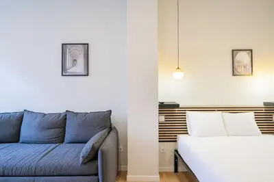 Cama o camas de una habitación en Ideal flat for groups of 6 people-FP12