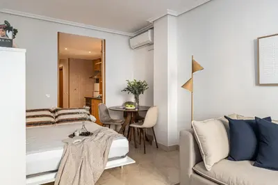 Zona de estar de Waou Gran Via Apartment I - Corta Duración