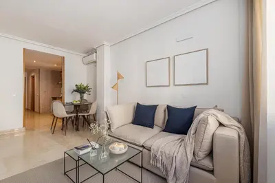 Zona de estar de Waou Gran Via Apartment II - Corta Duración