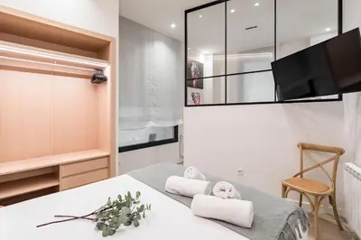 Cama o camas de una habitación en Charming Almudena