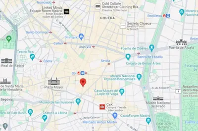 Plano de Madrid a tus pies para 4, Carretas 25