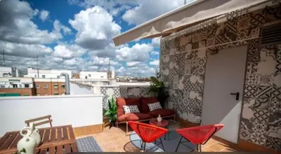 Un balcón o terraza de Apartamento 7 Atocha Delicias Madrid Rio