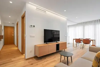 Una televisión o centro de entretenimiento en Elegance & comfort in Chamberi- 1A