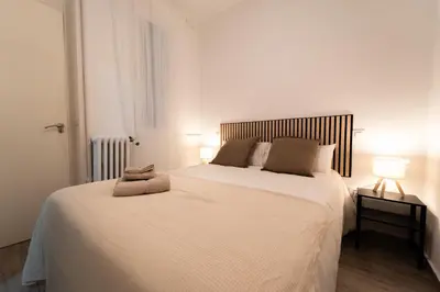 Cama o camas de una habitación en Casa para 4 Chamberi