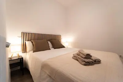 Cama o camas de una habitación en Casa para 4 Chamberi