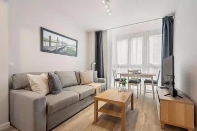 Zona de estar de Accessible flat near the Toledo Bridge - 3A