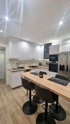 Una cocina o zona de cocina en Habitación privada con baño compartido en Madrid