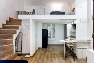 Una cocina o zona de cocina en Industrial style duplex