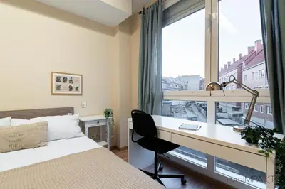 Cama o camas de una habitación en Madrid cozy apartment