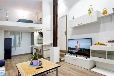 Una cocina o zona de cocina en Industrial style duplex apartment