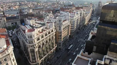 Vista general de Madrid o vista desde el apartamento